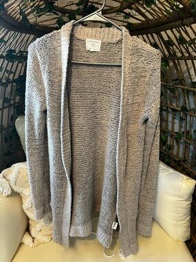Absolutely Plush Open-Front Cardigan Sweater in Light Taupe